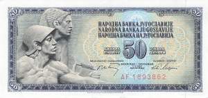 Jugoslawien p83c 50 Dinara 1968